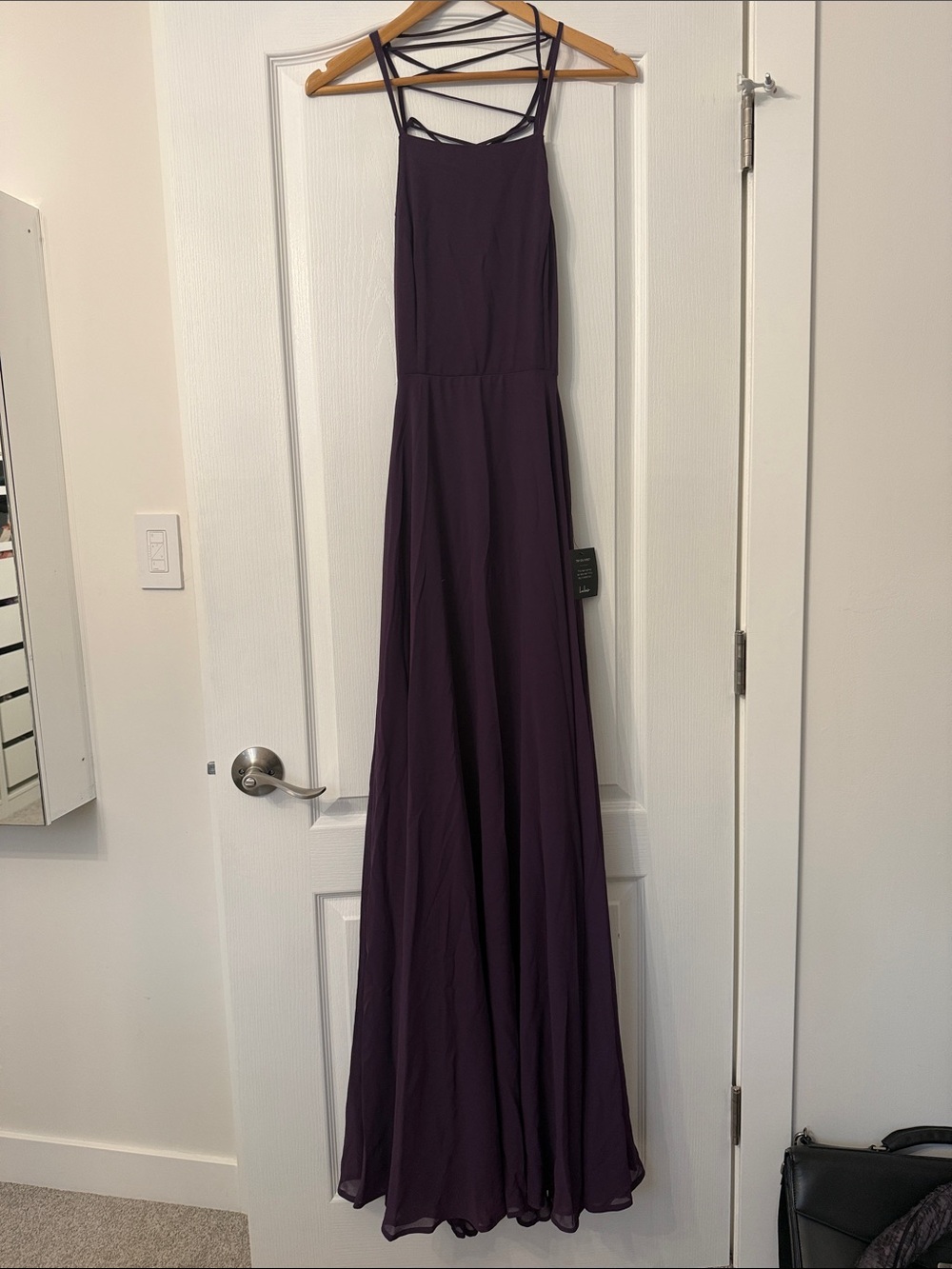 Lulu's Deep Plum Strappy Maxi Dress